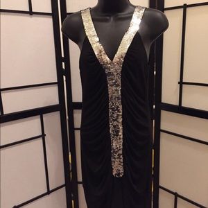 Dress with silver sequins